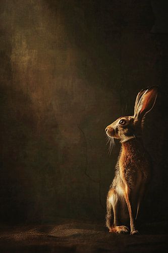 Fineart - Haas in het licht van Marijke Trienekens