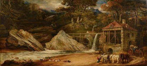 Een bovengrondse molen in Wales (Aberdulais), James Ward