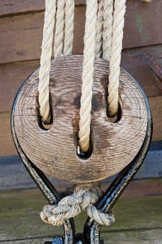 Teil der Takelage eines Segelschiffs