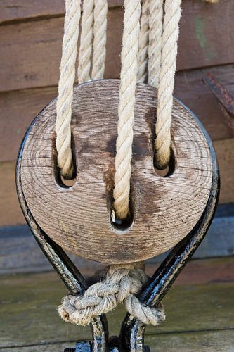 Deel van de tuigage van een zeilschip