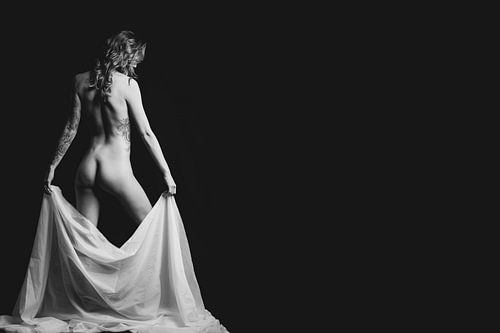 Modern fine art of classic nude art with canvas