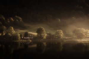 Licht in de duisternis in het Lake District in Engeland van Bas Meelker