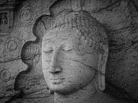 Seated Buddha statue in dhyana mudra pose at Gal Viharaya
