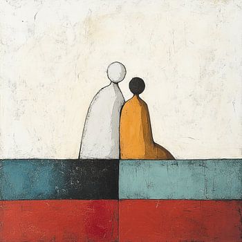 Silent Art | Stilisierte Freunde Leinwand