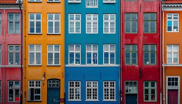 Nyhavn Kopenhagen kleurrijke gebouwen panorama van TheXclusive Art