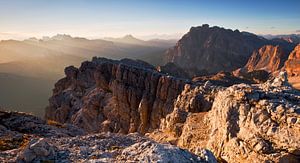 Alpen Panorama bij Zonsondergang van Frank Peters