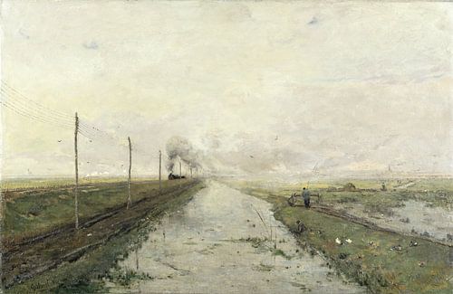 Landschap met een trein, Paul Joseph Constantin Gabriël