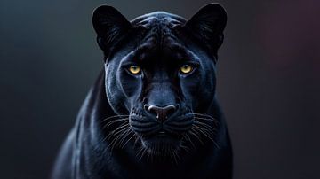Nahaufnahme Porträt eines Schwarzen Panthers von Markus Gann