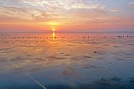 Zonsondergang bij de Waddenzee in Nederland van Eye on You thumbnail