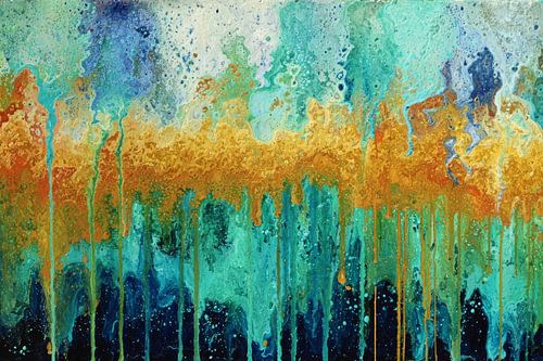 Turquoise Drip Texture