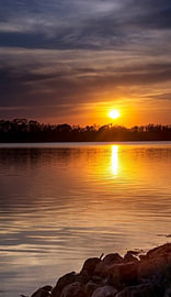 Zonsondergang von Wietze de Haan