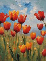 De rode tulpen