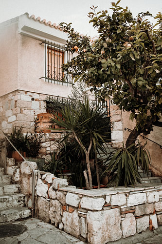 Pastelprint | Sfeerplaatje gemaakt in Athene, Griekenland.