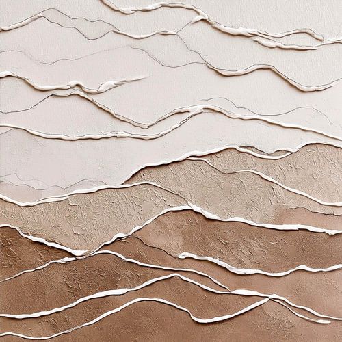 Paysage stratifié en brun et blanc