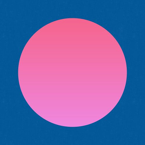 Neon kunst. Kleurrijk minimalistisch geometrisch abstract in roze kleurverloop en blauw