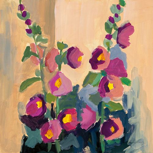 Summer Hollyhocks, Pamela Munger