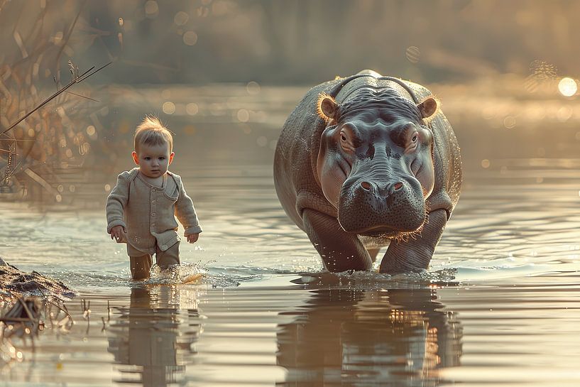 friendship between humans and animals by Egon Zitter