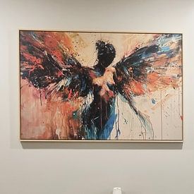 Klantfoto: Naakt | Engel van De Mooiste Kunst, op canvas