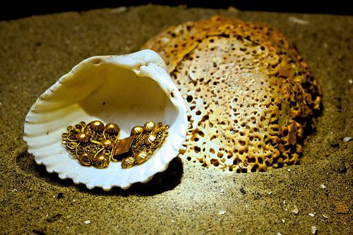 Stilleven met gouden slot