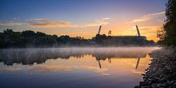 Weserstadion an einem Herbstmorgen in Bremen, Deutschland