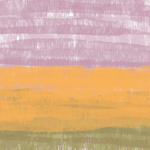 Kleurrijke huiscollectie. Abstract landschap in roze, geel, beige.