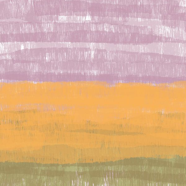 Colorful home collection. Abstract landscape in pink, yellow, beige. by Dina Dankers