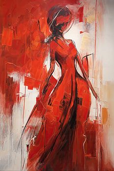 Dame in Rot