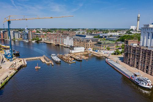 Aerial view: Construction Day (Zaan bridge) by Pascal Fielmich