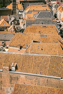 Vue sur les toits de la ville hanséatique de Kampen sur Sjoerd van der Wal Photographie
