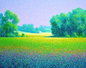 Blumenwiese | Neon Blumenfeld