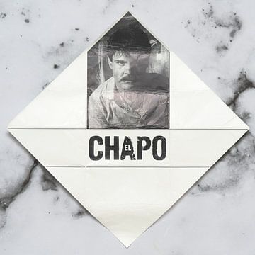 Gnome post El Chapo on marble by Floris Kok