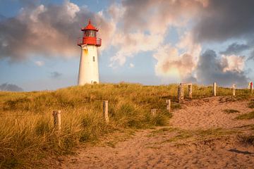 Abendstimmung am Leuchtturm List-West, Sylt von Christian Müringer