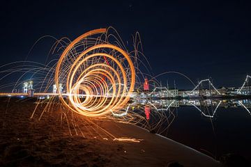 Feuerwerk an den Ufern der IJssel von Fotografiecor .nl