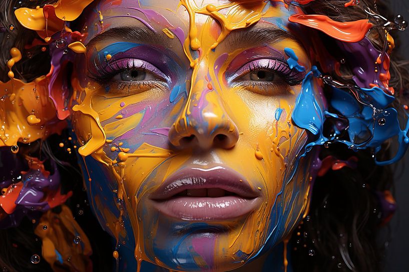 Porträt einer Frau mit Bodypainting von Animaflora PicsStock