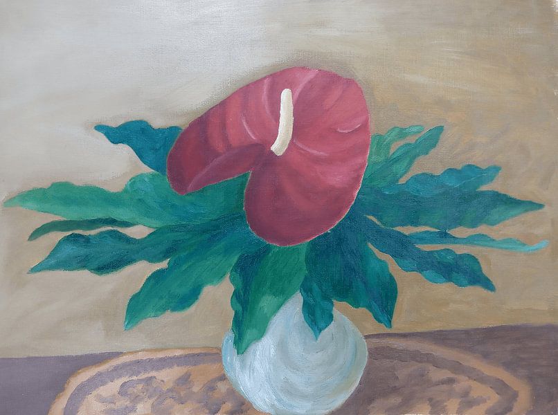 Still life with anthurium by Detlef Georgi