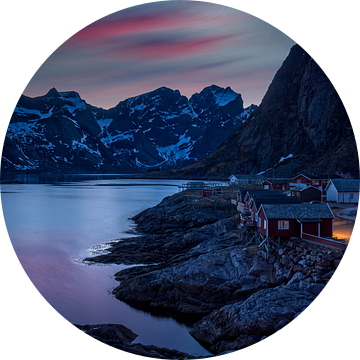 Zonsondergang op de Lofoten in Noorwegen van gaps photography