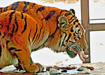 Siberian tiger van Leopold Brix