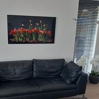 Klantfoto: Tulpen stilleven van Dirk Verwoerd, op aluminium