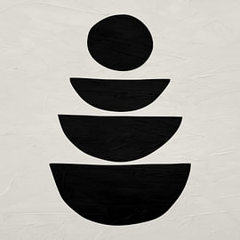 Minimalistische abstrakte Kunst mit organischen Formen in Erdtönen von Online Arts
