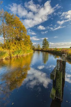 Autumn afternoon at Damsterdiep canal near Winneweer by Ron Buist