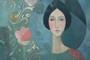 Vrouw Bloemen van Kunst Kriebels