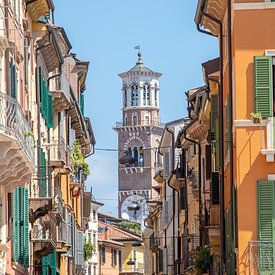 Verona - Uitzicht op de Torre dei Lamberti van t.ART