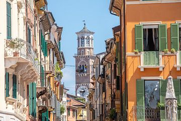 Verona - Uitzicht op de Torre dei Lamberti