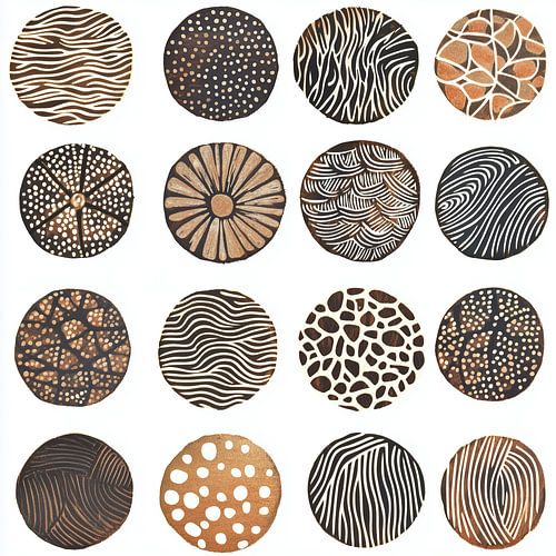 Beige Cirkels van Modern Collection