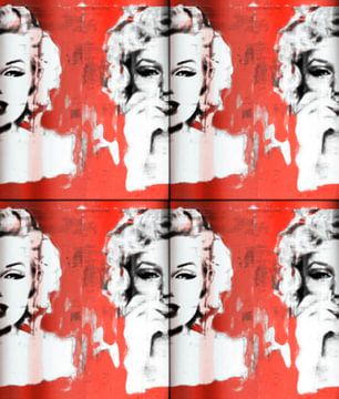 Marilyn Monroe Red Collage van Felix von Altersheim