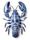 Kreeft in delfts blauw porselein van Dunto Venaar thumbnail