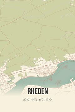 Alte Karte von Rheden (Gelderland) von Rezona