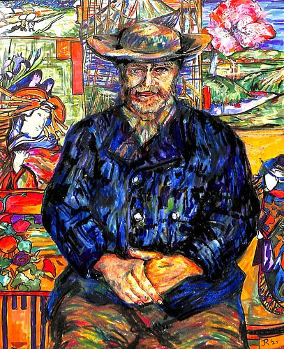Porträt von Père Taguy. Inspiration Vincent van Gogh ( 7 ) von Ineke de Rijk