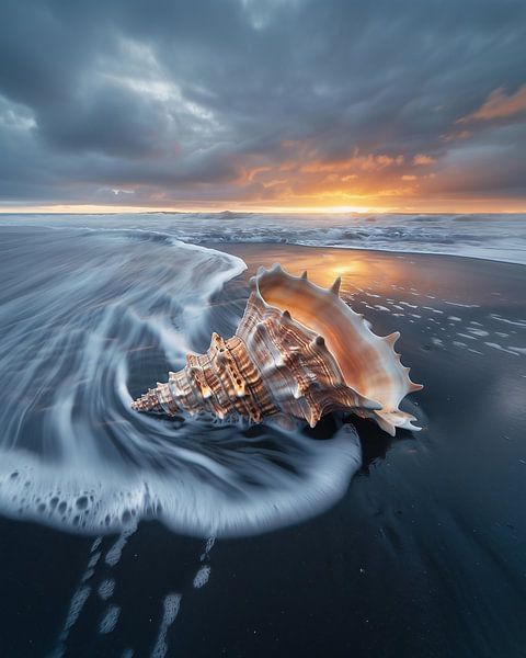 Goldlicht trifft Meereswunder von fernlichtsicht