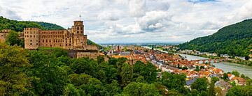 Panorama van Heidelberg, Duitsland van Guenter Purin
